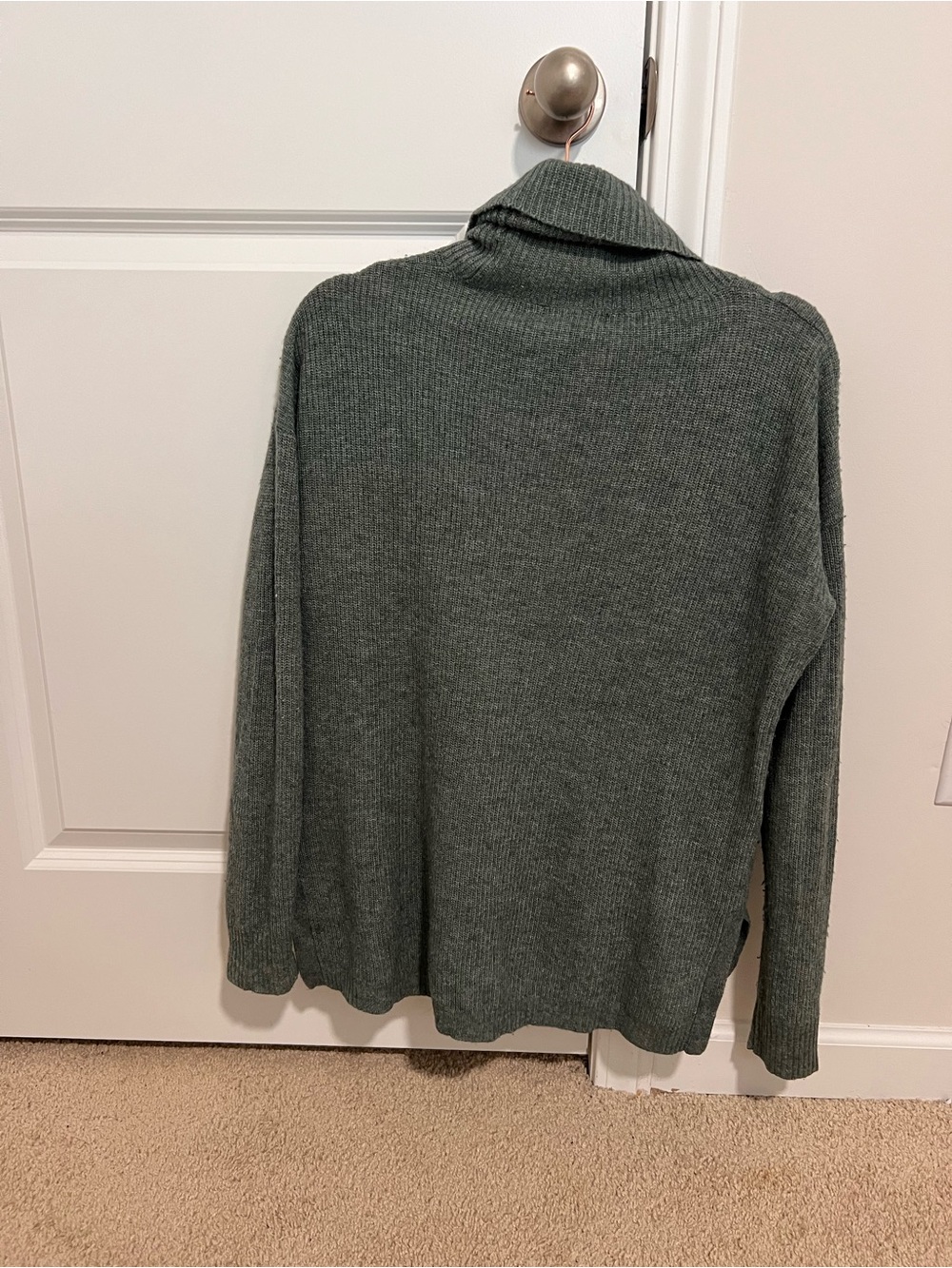 Madewell Men's Turtleneck Sweater in Heathered Green